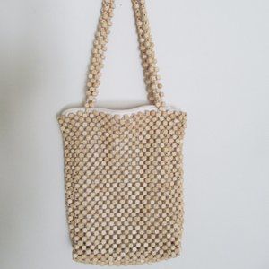 Liz Claiborne Wood Beaded Purse